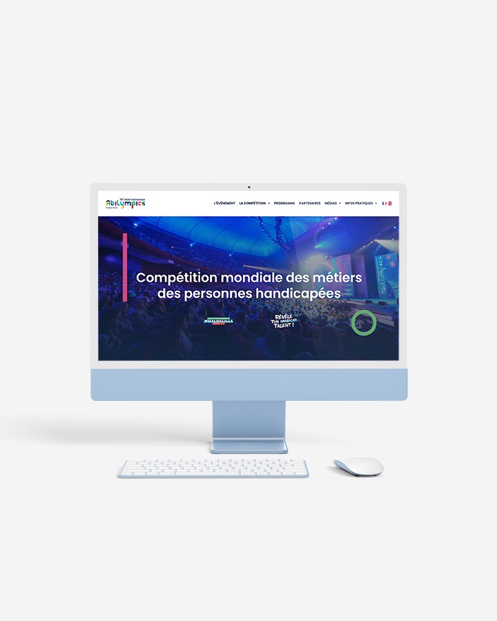 Page d'accueil du site internet de la compétition Abilympics 2023